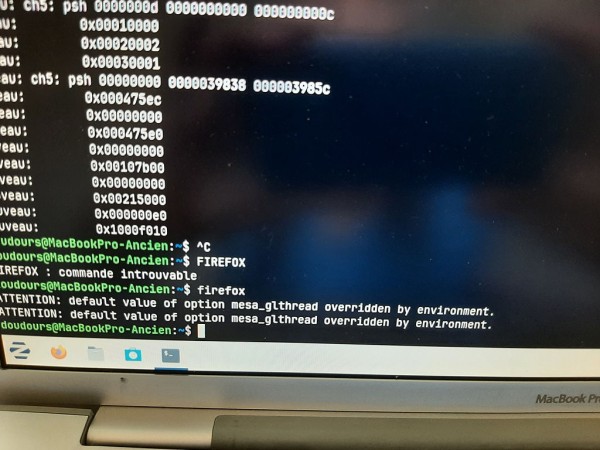 réponse terminal
