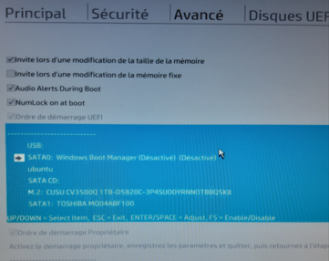 second désactiver par moi que je peux retirer sauf le premier car je n'es pas la main.