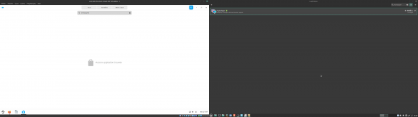 A gauche Zorin à droite Mint